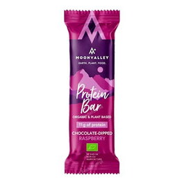 MOONVALLEY Barre Protéinée Chocolat Framboise Bio 50g x 12