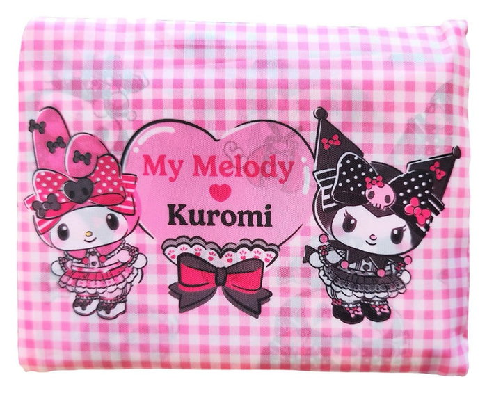 Sakami Merchandise Sac shopping pliable Pink Black Party Series Kuromi & My Melody