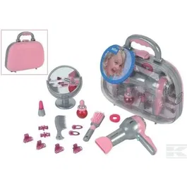 KLEIN Mallette de Coiffure Braun Jouet - Sèche-cheveux Électronique Enfant avec Bruitage, Brosse, Peigne, Bijoux et Cosmétiques Factices - Pour Filles à Partir de 3 Ans