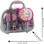 KLEIN Mallette de Coiffure Braun Jouet - Sèche-cheveux Électronique Enfant avec Bruitage, Brosse, Peigne, Bijoux et Cosmétiques Factices - Pour Filles à Partir de 3 Ans