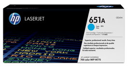 HP Cartouche de toner 651A Cyan (CE341A)
