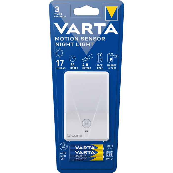 Varta Veilleuse avec Capteur de Mouvement et 3 Piles AAA Varta Veilleuse avec Capteur de Mouvement et 3 Piles AAA