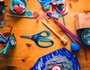Fiskars Ciseaux pour enfants 13cm Bleu pailleté