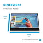 HP E14 G4 Moniteur portable 14 pouces Full HD Argent