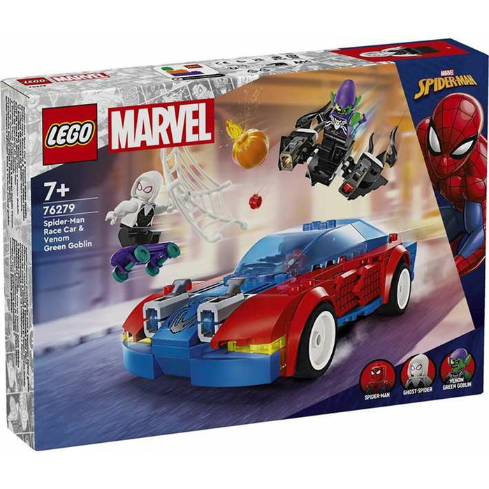 Lego Marvel Voiture de Course de Spider-Man contre le Bouffon Vert Venomisé