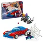 Lego Marvel Voiture de Course de Spider-Man contre le Bouffon Vert Venomisé