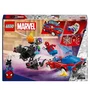 Lego Marvel Voiture de Course de Spider-Man contre le Bouffon Vert Venomisé