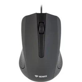 Yenkee Souris Filaire YMS 1015BK - Souris de Bureau avec 3 Boutons, Capteur Optique 1000 DPI, Surface Caoutchoutée Anti-Transpiration, Câble USB 1,25 m - Noir