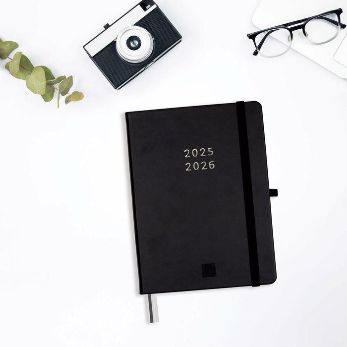 Agenda Finocam MÍNIMAL Noir A5 14 x 19 cm 2025-2026