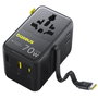 Baseus EnerCore CG11 Adaptateur de voyage 70 W, Noir