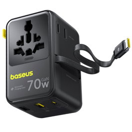 Baseus EnerCore CG11 Adaptateur de voyage universel 70 W, Noir