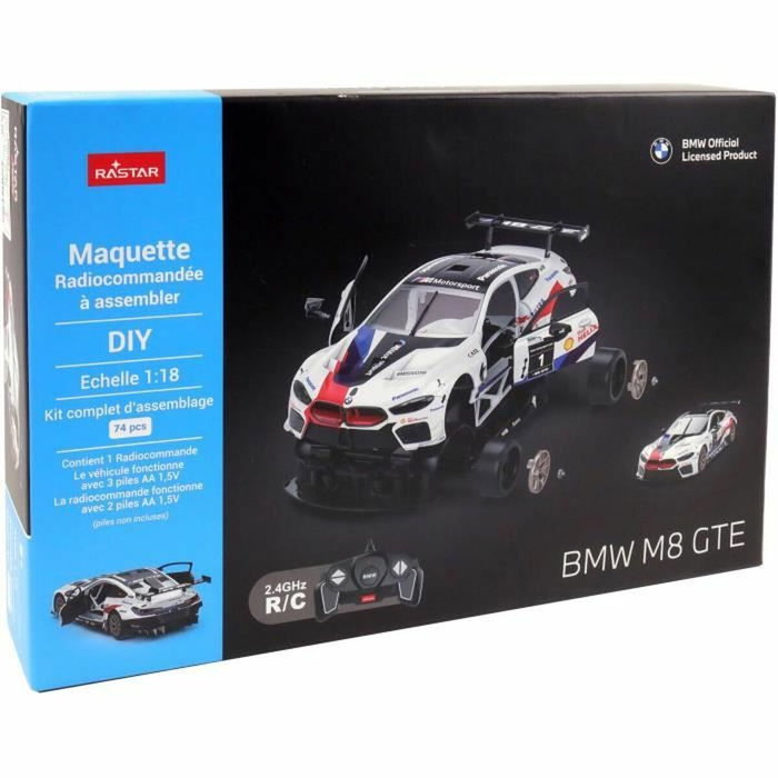 MGM Voiture Télécommandée BMW M8 GTE - Blanc - 1/18