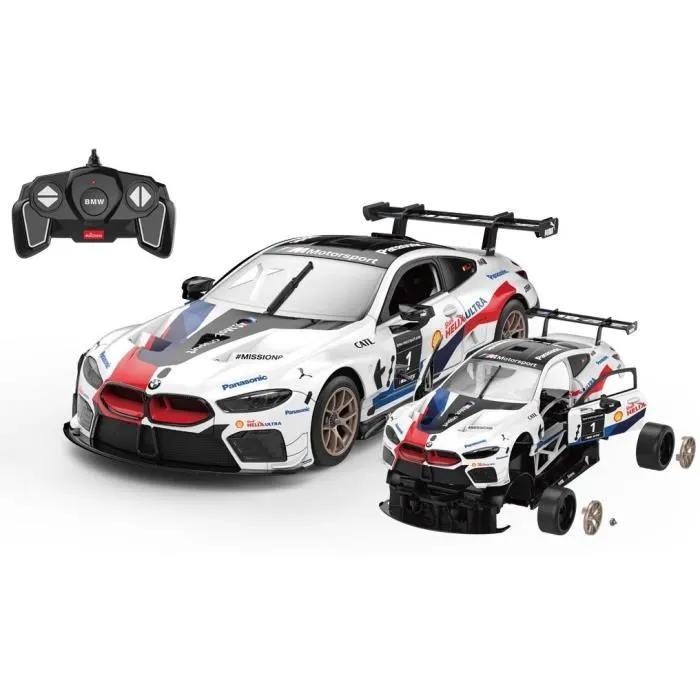 MGM Voiture Télécommandée BMW M8 GTE à Assembler - 1/18 - Blanc - Télécommande 2.4 GHz - 8 km/h MGM Voiture Télécommandée BMW M8 GTE à Assembler - 1/18 - Blanc - Télécommande 2.4 GHz - 8 km/h