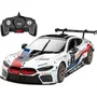 MGM Voiture Télécommandée BMW M8 GTE à Assembler - 1/18 - Blanc - Télécommande 2.4 GHz - 8 km/h