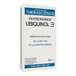 Therascience Physiomance Ubiquinol 3, 30 capsules - Complément alimentaire oméga-3 et coenzyme Q10