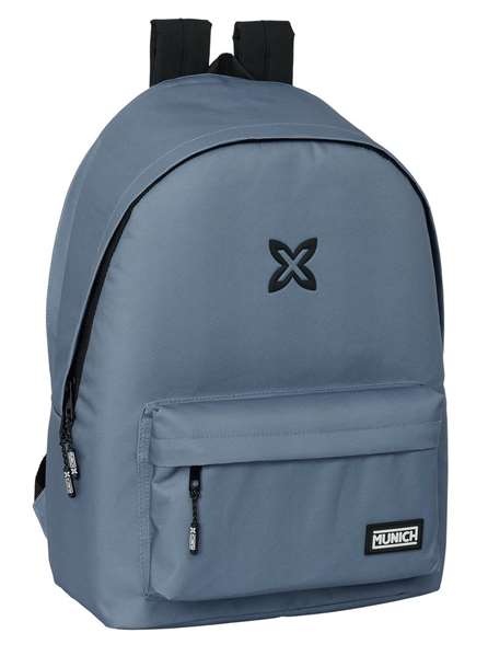 Safta MUNICH BASICOS Sac à dos double pour ordinateur portable 15,6" avec chargeur USB, dimensions 31x44x18 cm, couleur gris Safta MUNICH BASICOS Sac à dos double pour ordinateur portable 15,6" avec chargeur USB, dimensions 31x44x18 cm, couleur gris