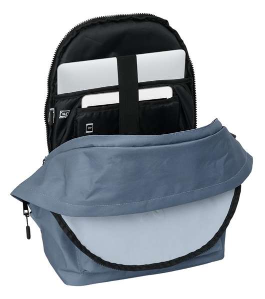 Safta MUNICH BASICOS Sac à dos double pour ordinateur portable 15,6" avec chargeur USB, dimensions 31x44x18 cm, couleur gris Safta MUNICH BASICOS Sac à dos double pour ordinateur portable 15,6" avec chargeur USB, dimensions 31x44x18 cm, couleur gris