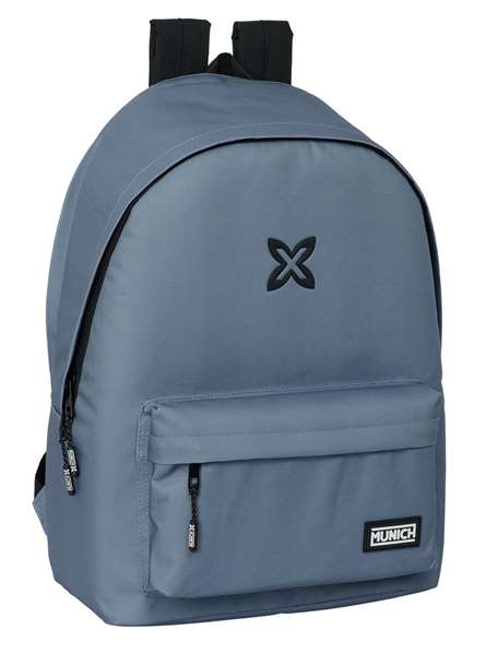 Safta MUNICH BASICOS Sac à dos double pour ordinateur portable 15,6" avec chargeur USB, dimensions 31x44x18 cm, couleur gris Safta MUNICH BASICOS Sac à dos double pour ordinateur portable 15,6" avec chargeur USB, dimensions 31x44x18 cm, couleur gris