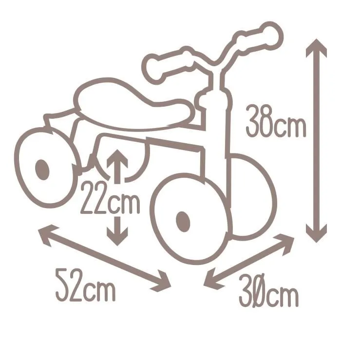 Smoby Porteur Rookie en métal pour enfant à partir de 12 mois, Rose - Premier véhicule d'apprentissage avec marche avant et arrière