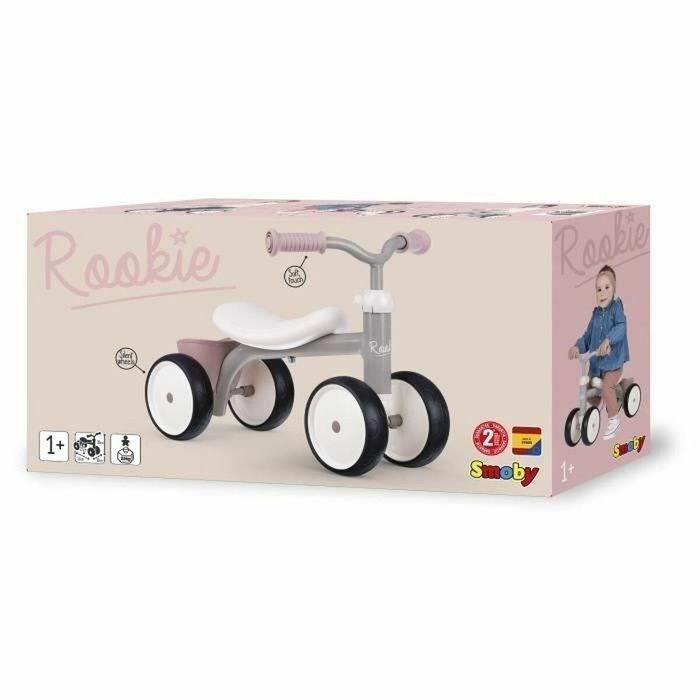 Smoby Porteur Rookie Rose en métal pour enfant dès 12 mois Smoby Porteur Rookie Rose en métal pour enfant dès 12 mois