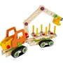 Heros Constructor - Pelleteuse à Construire en Bois 100% Certifié FSC - 170 Pièces - Jeu de Construction Créatif - À Partir de 6 Ans