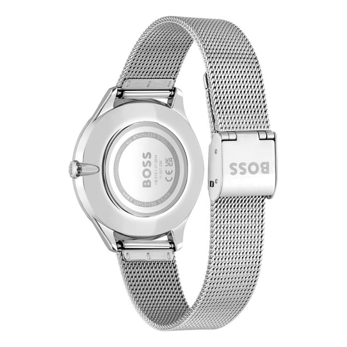 Boss 1502636 - Montre femme avec cadran vert et bracelet gris