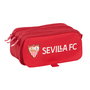 Trousse Fourre-Tout Triple Sevilla Fútbol Club Rouge 21,5 x 10 x 8 cm