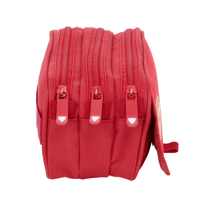 Trousse Fourre-Tout Triple Sevilla Fútbol Club Rouge 21,5 x 10 x 8 cm