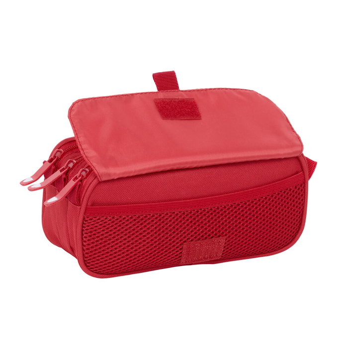 Trousse Fourre-Tout Triple Sevilla Fútbol Club Rouge 21,5 x 10 x 8 cm