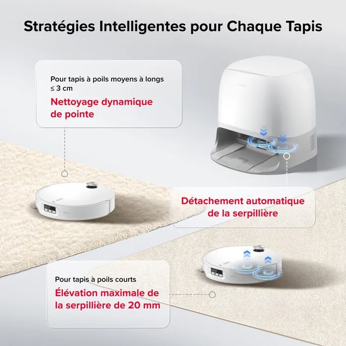 Roborock Qrevo Curv 2 ProX - Aspirateur robot laveur avec station d'accueil, navigation LiDAR, autonomie 180 min, 25000 Pa, 7,98 cm de hauteur et châssis AdaptiLift Roborock Qrevo Curv 2 ProX - Aspirateur robot laveur avec station d'accueil, navigation LiDAR, autonomie 180 min, 25000 Pa, 7,98 cm de hauteur et châssis AdaptiLift