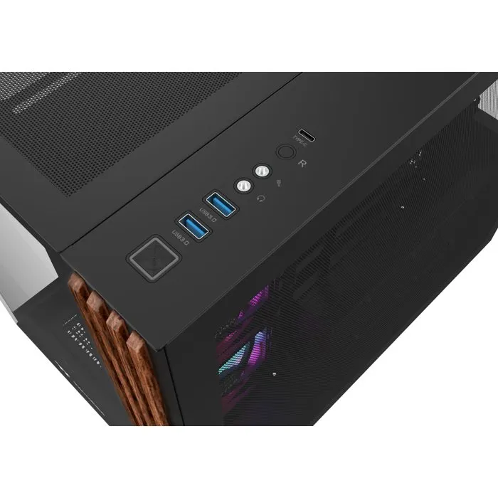 Thermaltake CA-1Z2-00M1WN-WS View 380 WS ARGB - Boîtier PC Moyen Tour ATX - Panneau latéral et façade en verre trempé - 4 ventilateurs ARGB inclus - Port USB Type-C - Noir