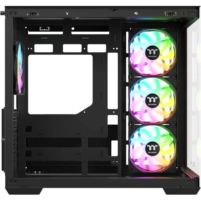 Thermaltake CA-1Z2-00M1WN-WS View 380 WS ARGB - Boîtier PC Moyen Tour ATX - Panneau latéral et façade en verre trempé - 4 ventilateurs ARGB inclus - Port USB Type-C - Noir