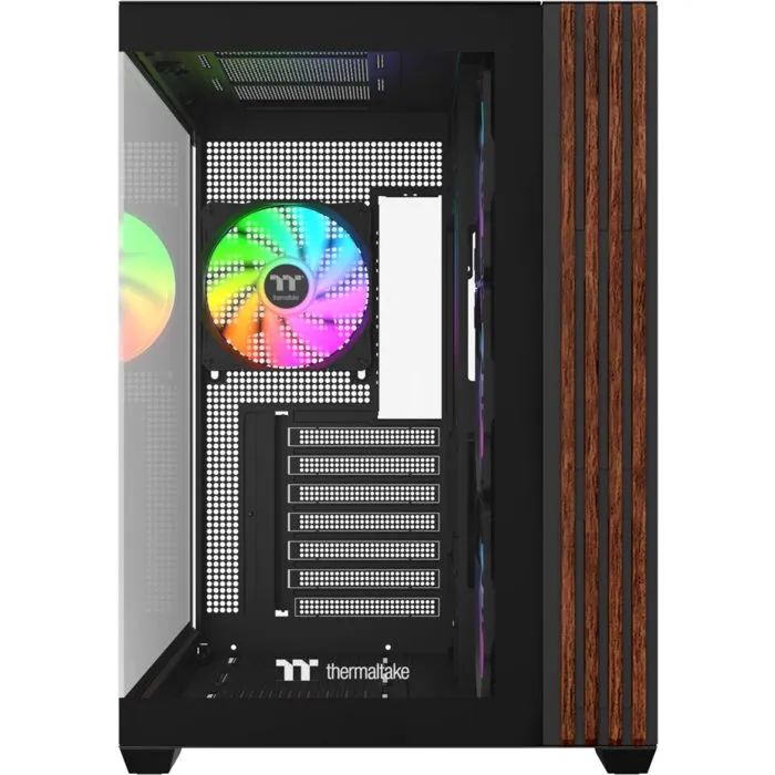 Thermaltake CA-1Z2-00M1WN-WS View 380 WS ARGB - Boîtier PC Moyen Tour ATX - Panneau latéral et façade en verre trempé - 4 ventilateurs ARGB inclus - Port USB Type-C - Noir
