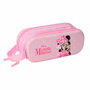 SAFTA - Sac à dos portatout Minnie Disney 3D double compartiment avec anse latérale - 21 x 8 x 6 cm