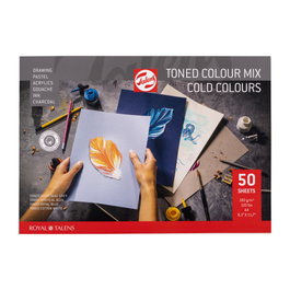 Talens Bloc de papier Toned Mix Froid A4 180 g