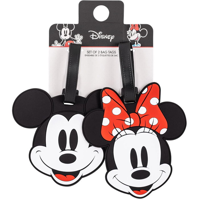 PEERS HARDY - Set de 2 Étiquettes de Bagage Mickey et Minnie Disney en Silicone de Haute Qualité PEERS HARDY - Set de 2 Étiquettes de Bagage Mickey et Minnie Disney en Silicone de Haute Qualité