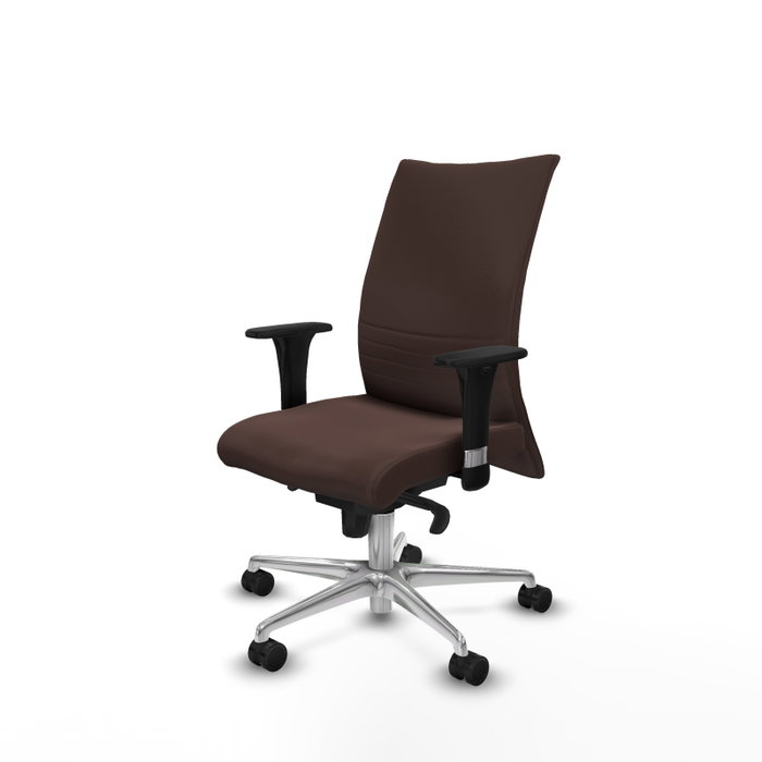 Piqueras Y Crespo Chaise de bureau Albacete confidente, Similpiel Marrón oscuro