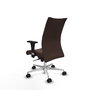 Piqueras Y Crespo Chaise de bureau Albacete confidente, Similpiel Marrón oscuro
