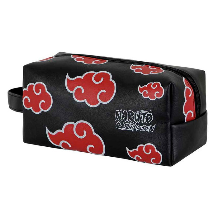 KARACTERMANIA - Nécessaire de voyage Naruto Shippuden - 1 compartiment à fermeture éclair avec doublure et poignée latérale - Taille : 12x25x10 cm