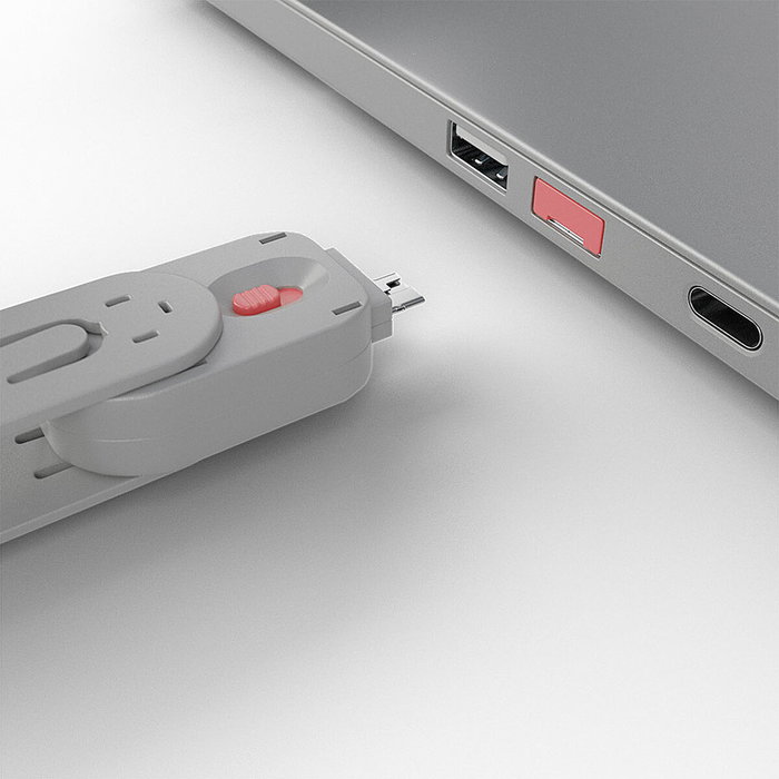LINDY Verrou de sécurité USB Gris/Rose