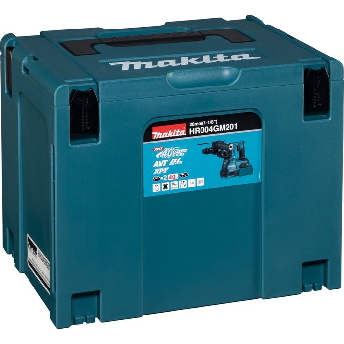 Makita HR004GM201 Perforateur combiné sans fil SDS-plus 40V avec 2 batteries 4.0 Ah