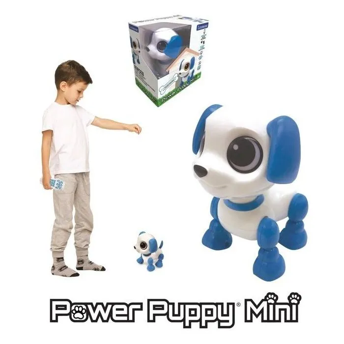 Lexibook Power Puppy Mini - Chien robot interactif pour enfant avec effets lumineux LED et commande par applaudissements, jouet éducatif
