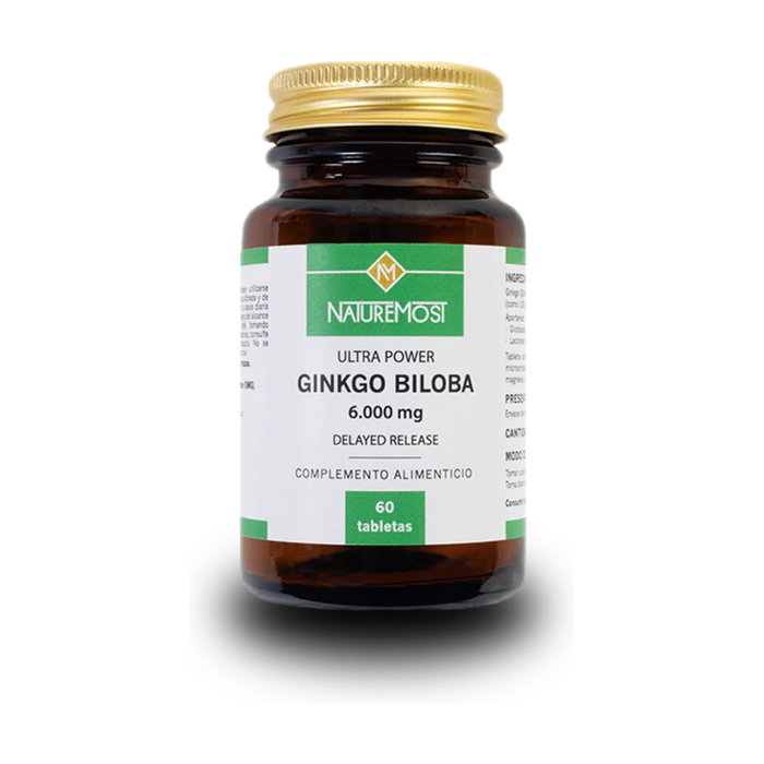 Naturemost Ginkgo Biloba Ultra Power 60 comprimés 6000mg Naturemost Ginkgo Biloba Ultra Power 60 comprimés 6000mg