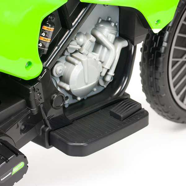 Injusa Moto Cross Kawasaki KX85 12V 103 x 52 x 65,5 cm pour Enfants 3 Ans Véhicule à Pédales Vert