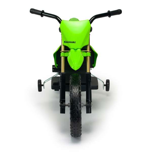 Injusa Moto Cross Kawasaki KX85 12V 103 x 52 x 65,5 cm pour Enfants 3 Ans Véhicule à Pédales Vert