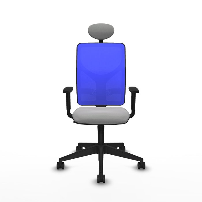 Piqueras y Crespo Chaise de Bureau Motilla avec Appui-tête et Mécanisme Synchro - Gris Clair et Bleu Piqueras y Crespo Chaise de Bureau Motilla avec Appui-tête et Mécanisme Synchro - Gris Clair et Bleu