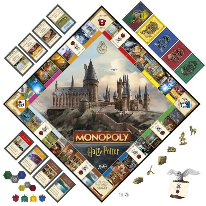 Monopoly - Jeu de société Harry Potter : Aventures magiques à Poudlard, Édition spéciale, Pour 2 à 6 joueurs, Dès 8 ans