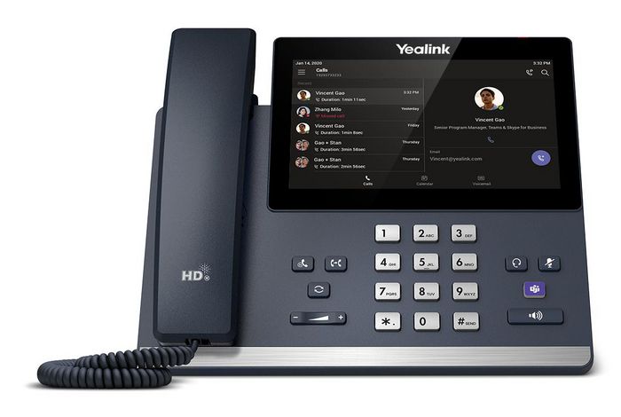 Yealink CP925w-TP - Écran tactile capacitif 7" (1024x600) Android 13 - Téléphone VoIP certifié Microsoft Teams, Bluetooth 5.2, Wi-Fi 5, PoE, montage mural