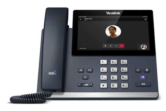 Yealink CP925w-TP - Écran tactile capacitif 7" (1024x600) Android 13 - Téléphone VoIP certifié Microsoft Teams, Bluetooth 5.2, Wi-Fi 5, PoE, montage mural