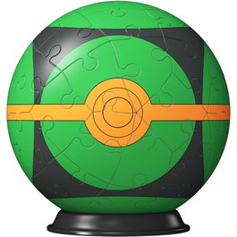 Ravensburger Puzzle 3D Pokemon Ball 54 Pièces avec Écrin pour Cartes - Taille: 8.1 x 8.1 x 8.1 cm